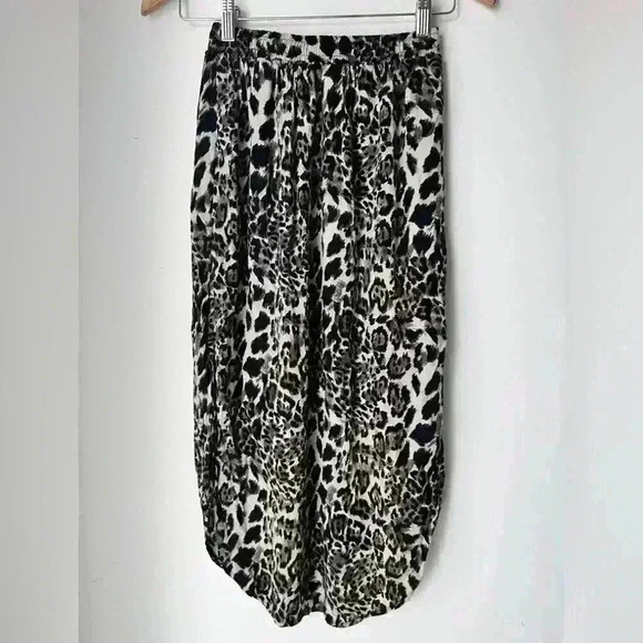 Suzy Shier Womens Brown Leopard Animal Print Summer Coastal Midi Skirt XS - Picture 7 of 8